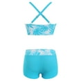 thumbnail image 5 of GEWSEY Women Two Piece Swimsuit with Boy Shorts - Modest Swimming Suits High Waisted Bathing Suits Bikini Set (Sky Blue, XXL), 5 of 9