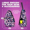 thumbnail image 4 of Womens Tennis Backpack - Taboo Fashions Ladies Tennis Bag Holds Two Racquets, Padded Straps and Side Carry Handle, 4 of 9