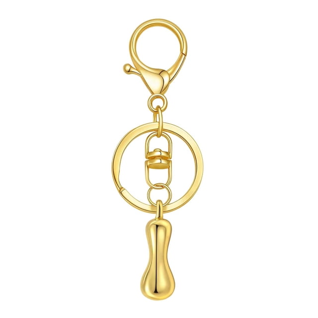 Hearth & Gear Custom Letter Keychain Key Ring For Initial Charm With Sturdy Metal Loop And Easy To Find Design For And Luggage