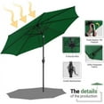 thumbnail image 6 of Vineego 9 FT Market Patio Umbrella Outdoor Straight Umbrella with Tilt Adjustable,Green, 6 of 8