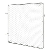 KFFKFF Chain-Linked Fence Gate, Dimensions 70 x 72 inches, Modifiable Chain Link Fence Panel, Suitable for 3 ft (W) x 4 ft (H) Garden Fence Gate, Exterior Property Gate