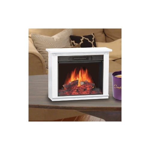 Comfort Glow Bookshelf Mini Fireplace Wood Grain Walmart Com