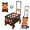 Orange, variant on Folding Hand Truck, 330 LB Heavy Duty Dolly Cart with Foldable Basket, Foldable Hand Truck with Bungee Rope, Rubber Wheels and Retractable Handle for Luggage, Travel, Moving, Office