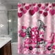 thumbnail image 4 of Cortina de Ducha de San Valentín, Juego de Cuatro Piezas, Cortina de Ducha Impermeable con Separación de Humedad y Secado Rápido para Baño y Hogar, 4 of 6