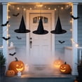 thumbnail image 6 of JHyouerji Witch Hat Hanging Ornament 15x14x14in Black Halloween Window Party Wall Soft Decor Pendant, 6 of 6