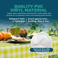 thumbnail image 6 of Sorfey Checkered Dining Table Cover Vinyl Table Cloth with Flannel, Green 84" x 60", 6 of 8