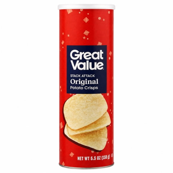 Great Value Stack Attack Original Potato Crisps, 5.5 oz