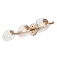thumbnail image 2 of LNC Modern/Contemporary 3-Light Bathroom Vanity Light Gold Finish with Glass Shade, 2 of 11