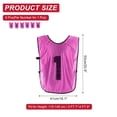 thumbnail image 2 of Uxcell Soccer Training Vest, Team Sports Pinnies Reversible Numbered Jerseys Rose Red 21 in, 2 of 7