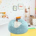 thumbnail image 3 of Mouliraty Bean Bag Chair,135x65cm,1pc Chair Cover Large Circular SoftFluffy Comfortable Velvet Sofa Cover for Living Room Bedroom Office Home Decoration,Only Cover No Filler,Sky Blue, 3 of 4
