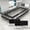 BlackA 55.1in, variant on Lrxmastery Folding Conference Table, Commercial Training Desk with Lockable Casters, Sturdy Steel Frame for Classroom & Meeting Room, 6Pack