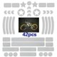 thumbnail image 2 of Tiras Reflectantes Pegatinas Impermeable Bike Reflector Stripe Blanco Afortunado Sencillez, 2 of 4