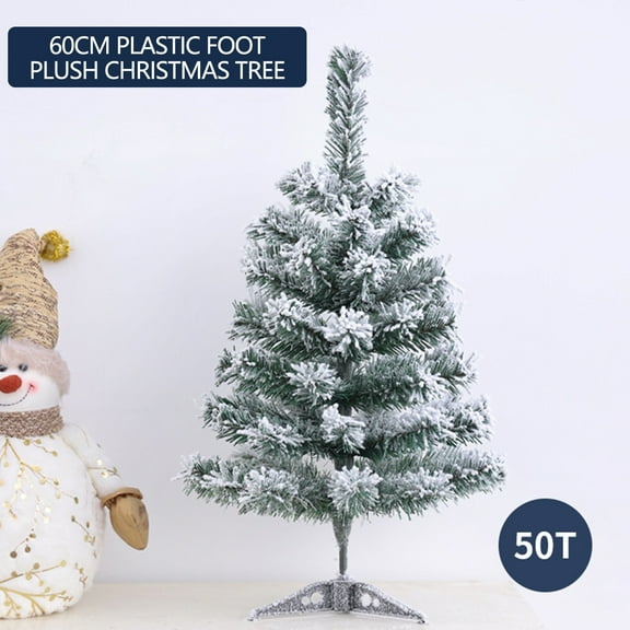 Small Tabletop Xmas Tree - Mini Flocked Artificial Christmas Trees for Table Christmas Decorations