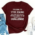 thumbnail image 1 of RXIRUCGD Hauts d'Été pour Femmes Mode d'Été Ample Col Rond Imprimé Lettre Manches Courtes T-Shirt Rouge Chemises pour Femmes, 1 of 6