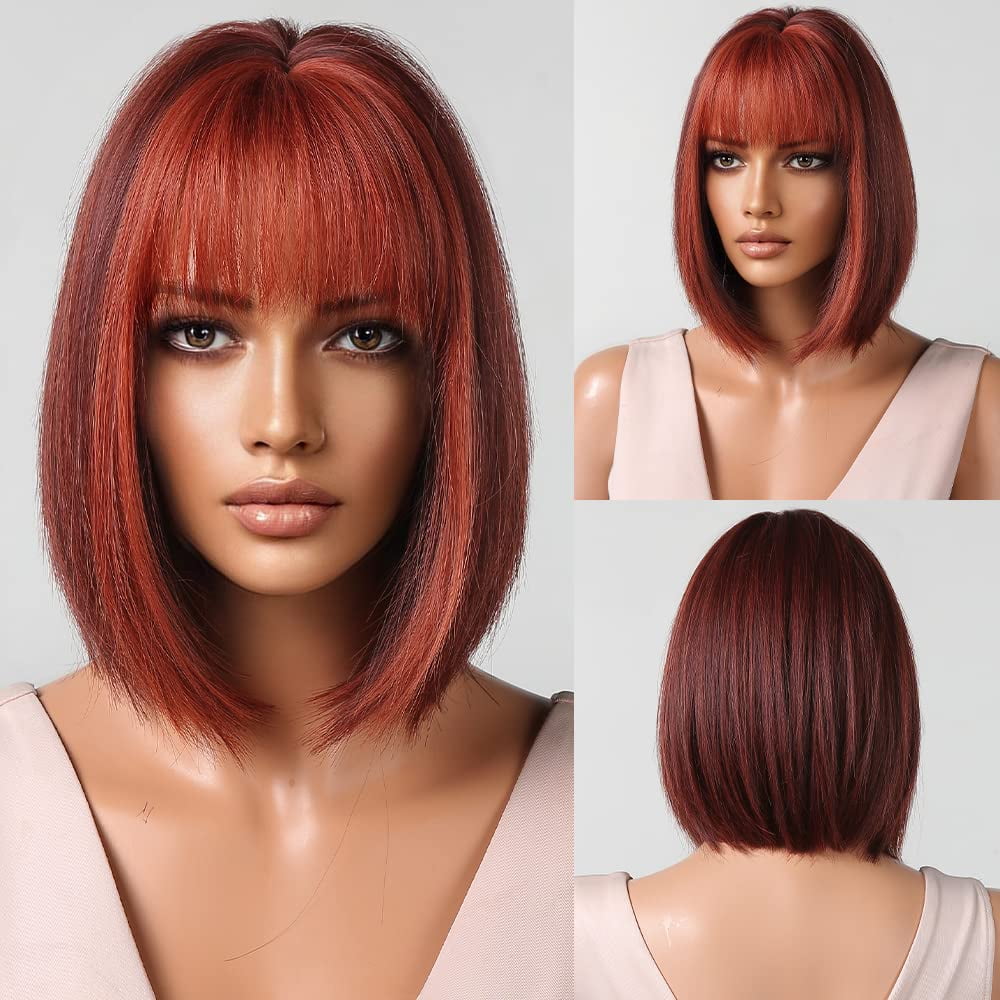 Bob Wigs for Women Synthetic Hair Wigs Short Bob Wigs With Bangs