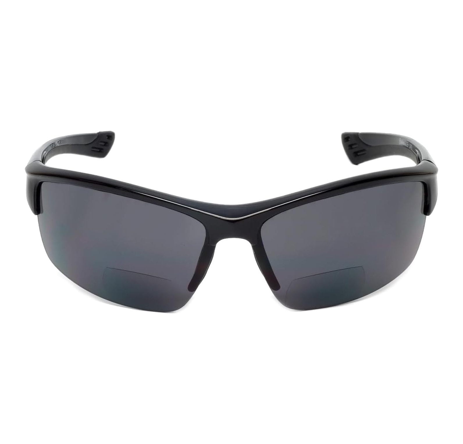 Sport 202BF Bifocal Reading Safety Glasses Readers Men Women Anti Fog Wrap Around Tinted UV Protection Semi-Rimless