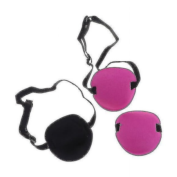 6pcs Single Eye Patches Elastic Eye Patches Amblyopia Strabismus Correcting Patches For Adults Children Red