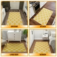 thumbnail image 6 of Ottomanson Trellis Area Rug 3'3" x 5' - Non Slip Low Pile Carpet, Yellow, 6 of 11