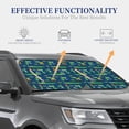 thumbnail image 4 of Honeii Little Pirate Crocodile Print Foldable Car Sun Shade for Windshield, 2-Piece UV Protection Shade, Protects Car Interior, Ideal for Cars, Trucks, SUVs-Small, 4 of 6