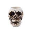 thumbnail image 1 of Escultura portavelas con cabeza de calavera de resina para Halloween, 7,5 cm, 1 of 3