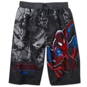 Angle View: Spiderman-marvel Black Spiderman Swimwear