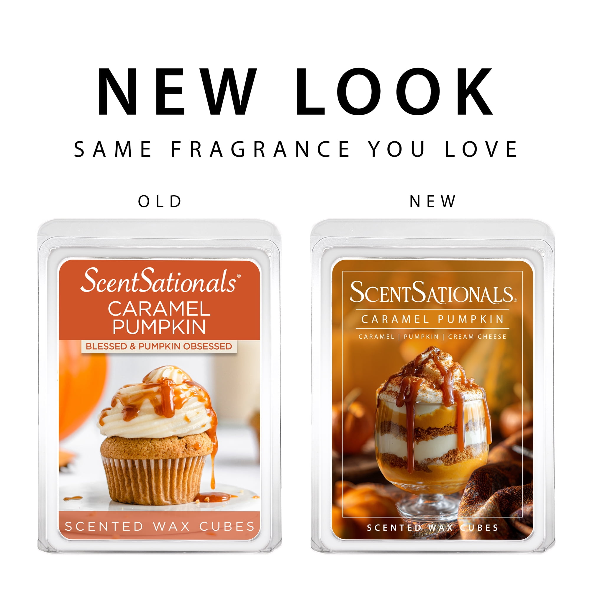 (5 pack) Caramel Pumpkin Scented Wax Melts, ScentSationals, 2.5 oz (1-Pack)