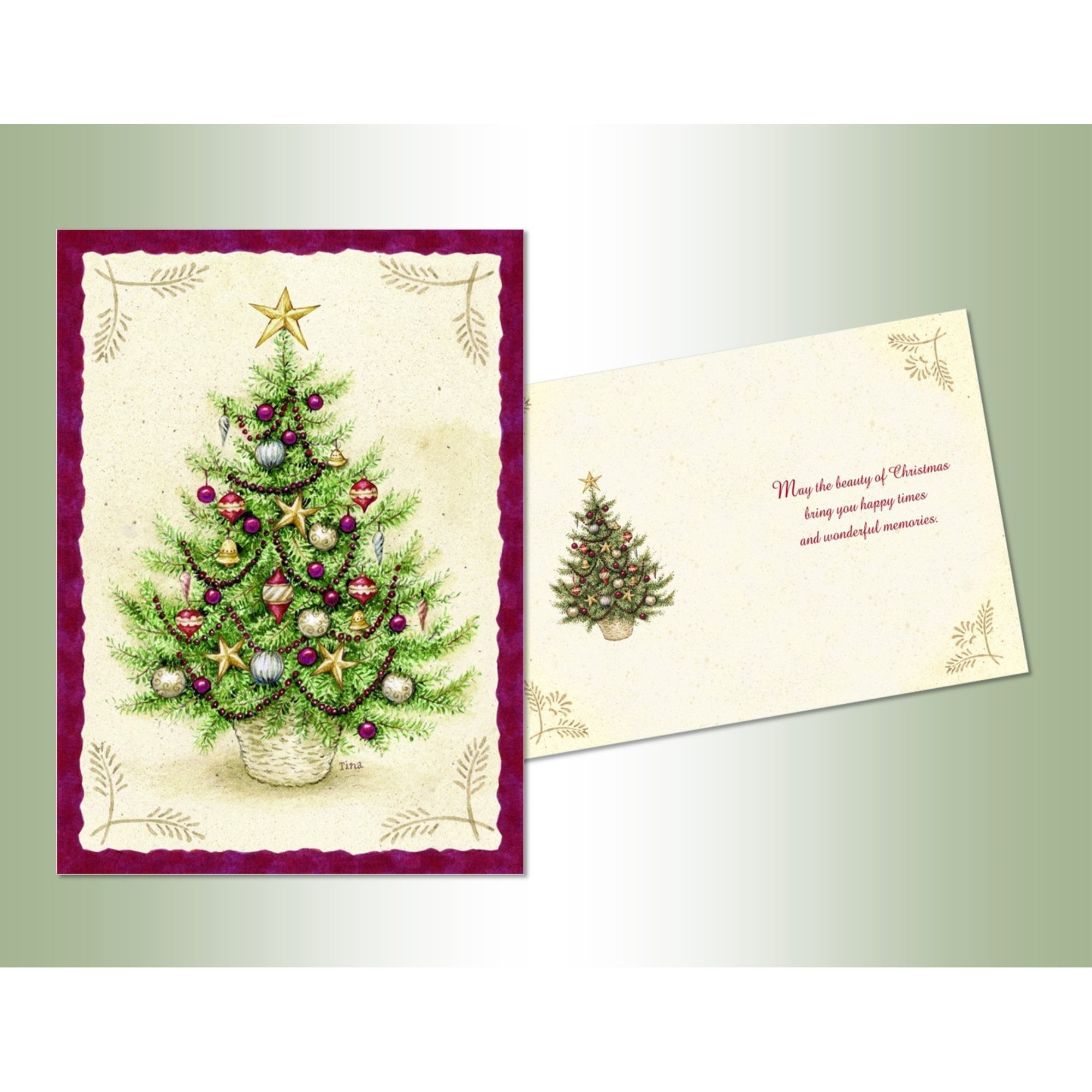 Details about   WHSmith Christmas Fir Christmas Cards Pack of 12