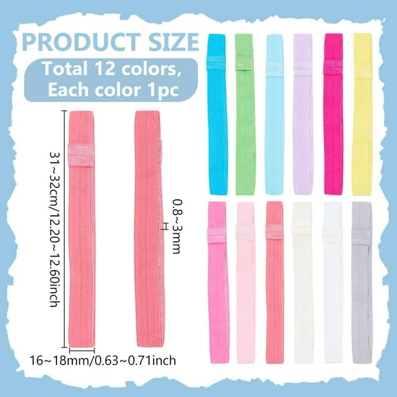 12 Colors Elastic Planner Bands Elastic Bookmarks Elastics Rope Bands Book Strap Notebook Stretchy Band with Pen Holder Loop for School Office Travel Journals Planner Reader Supplies