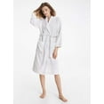 thumbnail image 2 of Peignoir pour Femmes en Coton Éponge Doux et Chaud Col Châle Robe de Maison Longueur Mollet avec Poches, 2 of 6