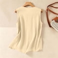 thumbnail image 5 of Uootdi Womens Embroidered Tank Tops Sleeveless Split Neck with Floral Embroidered Placket Retro Chic Style Soft Comfortable Everyday Tops Gift, 5 of 9