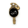 thumbnail image 1 of Black Winter Sport skiing Pattern Illustration Broche broche broche broche Metal retro, 1 of 3
