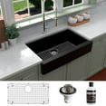 thumbnail image 2 of Karran Usa Qar-740-Pk1 Quartz Qar 34" Farmhouse Single Basin Quartz Composite Kitchen Sink, 2 of 5