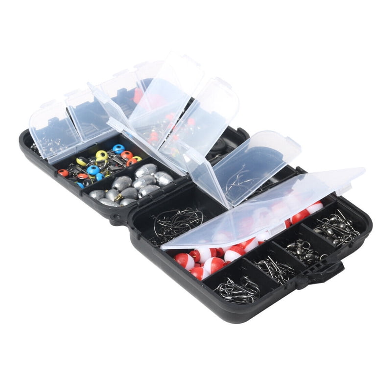 breakaway tackle box accessories doorslay 263pcs Fishing Set with Including Plier Jig Hooks Sinker Weight Swivels Snaps Sinker Slides : Sports & Outdoors Especially suitable for Bass Shakespeare Seat Box Add-on Breakaway