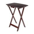 thumbnail image 6 of 2pc Darlene Snack Table Set Walnut: Portable, No Assembly Required, Space-Saving Design, 6 of 9