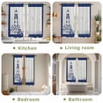 thumbnail image 6 of Lighthouse Kitchen Curtains, Ocean Seagull Vintage Navy Blue Coastal Boat Light Filtering Window Curtain Panels, 2Pcs Rod Pocket Window Treatments Set for Living Room Bathroom Bedroom 42x63 Inches, 6 of 9