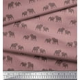 thumbnail image 2 of Soimoi Crepe Silk Fabric Bull Dog Print Fabric by Yard 42 Inch Wide, 2 of 3