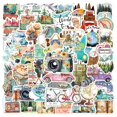 thumbnail image 1 of Paquete de 50 pegatinas de viaje mundial, calcomanías impermeables para ordenador portátil, motocicleta, equipaje, Snowboard, nevera, teléfono, coche, 1 of 5