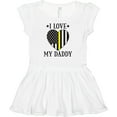 thumbnail image 3 of Inktastic Dispatcher Daddy Gold Line Emergency Girls Baby Dress, 3 of 5