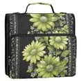 thumbnail image 5 of FORMRS Zipper Binder with Shoulder Strap 2-inch Ring 500 Sheet Capacity File Bag, Green Flowers, 5 of 5