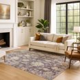 thumbnail image 6 of Addison Rugs Mayfield Premium Machine Washable Transitional Damask Eggplant Rectangle Rug, 10' x 14', 6 of 6