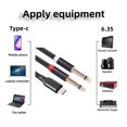 thumbnail image 4 of Usb C a doble cable de audio estéreo de 6,35 mm tipo C a doble 6,35 mm, 1 metro, 4 of 5
