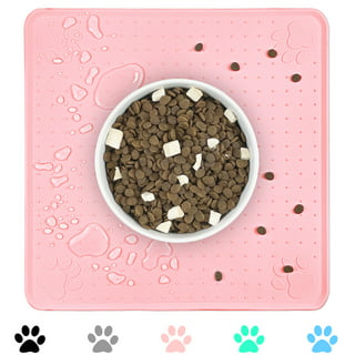 Dog Food Mat, Silicone Dog Cat Bowl Mat, Non Slip Waterproof Pet