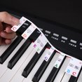 thumbnail image 1 of Pegatinas para teclado de piano de 61/88 teclas, pegatina de nota de Piano sin pegamento (61 teclas-74cm) Ehuebsd Libre de BPA, 1 of 9