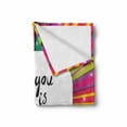 thumbnail image 2 of Colorful Soft Flannel Fleece Throw Blanket, Vintage All You Need is Love Inspirational Speech Bubble Hippie Retro Poster Print, Cozy Plush for Indoor and Outdoor Use, 60" x 80", White, by Ambesonne, 2 of 6
