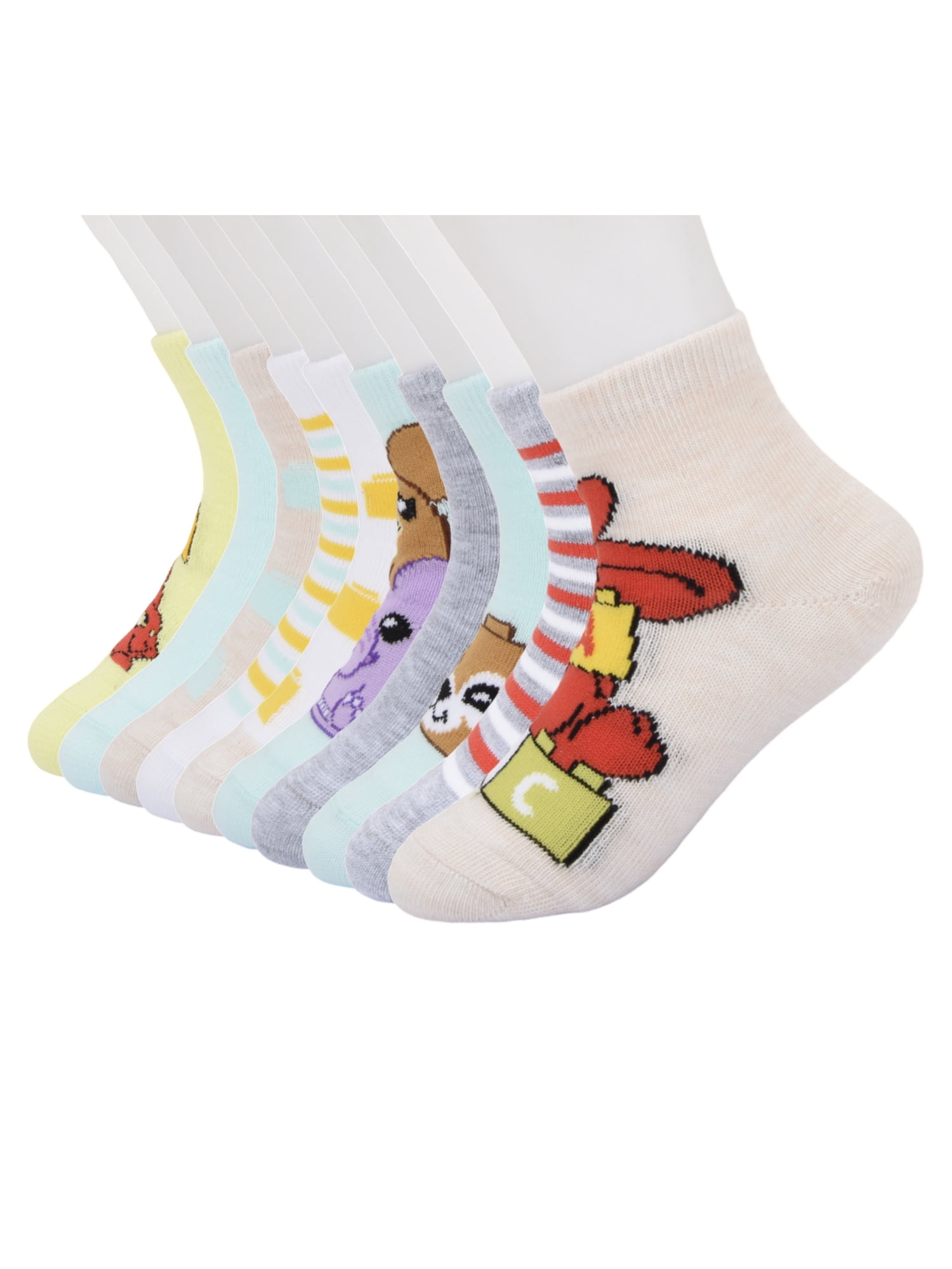 Lego Infant Toddler 10-Pack Ankle Socks, Sizes 12M-5T