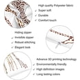 thumbnail image 4 of Giraffe Body Pillow Cover Wild Animals Africa Safari Cute Cartoon Giraffes Long Pillowcase with Zipper Decorative Soft Cushion Bedding Pillow Cases for Couch,Home Gifts 20"x54",White Brown, 4 of 4