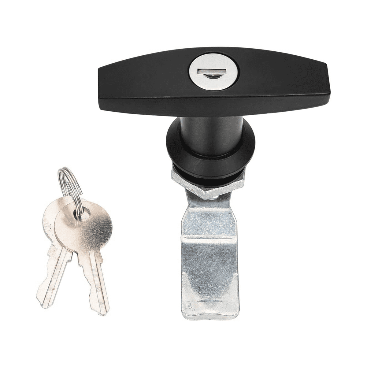 T-Handle Door Lock Truck Cap Locking with 2 Keys for Most of Truck Cap Toppers Tops Black