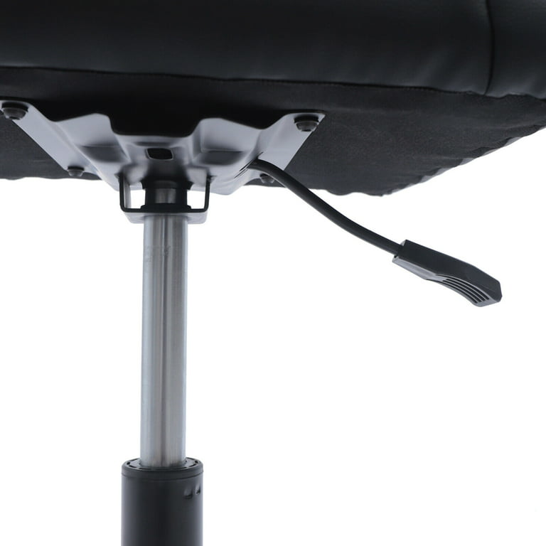 HiKaRiGuMi Adjustable Foot Rest Under Desk Footrest Leather Black Foot  Stool W/ Wheels for Office Home