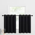 thumbnail image 2 of NICETOWN Blackout Curtains for Bedroom, Room Darkening Thermal Insulated Curtains Noise Reducing Privacy Grommet Drapes for Kids Nursery Laundry Kitchen, 52"x36", Black, 2 Panels, 2 of 7