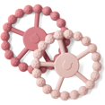 thumbnail image 1 of Mordedores de silicona para bebés de 0 a 6, 6 a 12 meses, anillos de dentición para bebés, juguetes para masticar para niños y niñas, paquete de 2Rose, 1 of 5